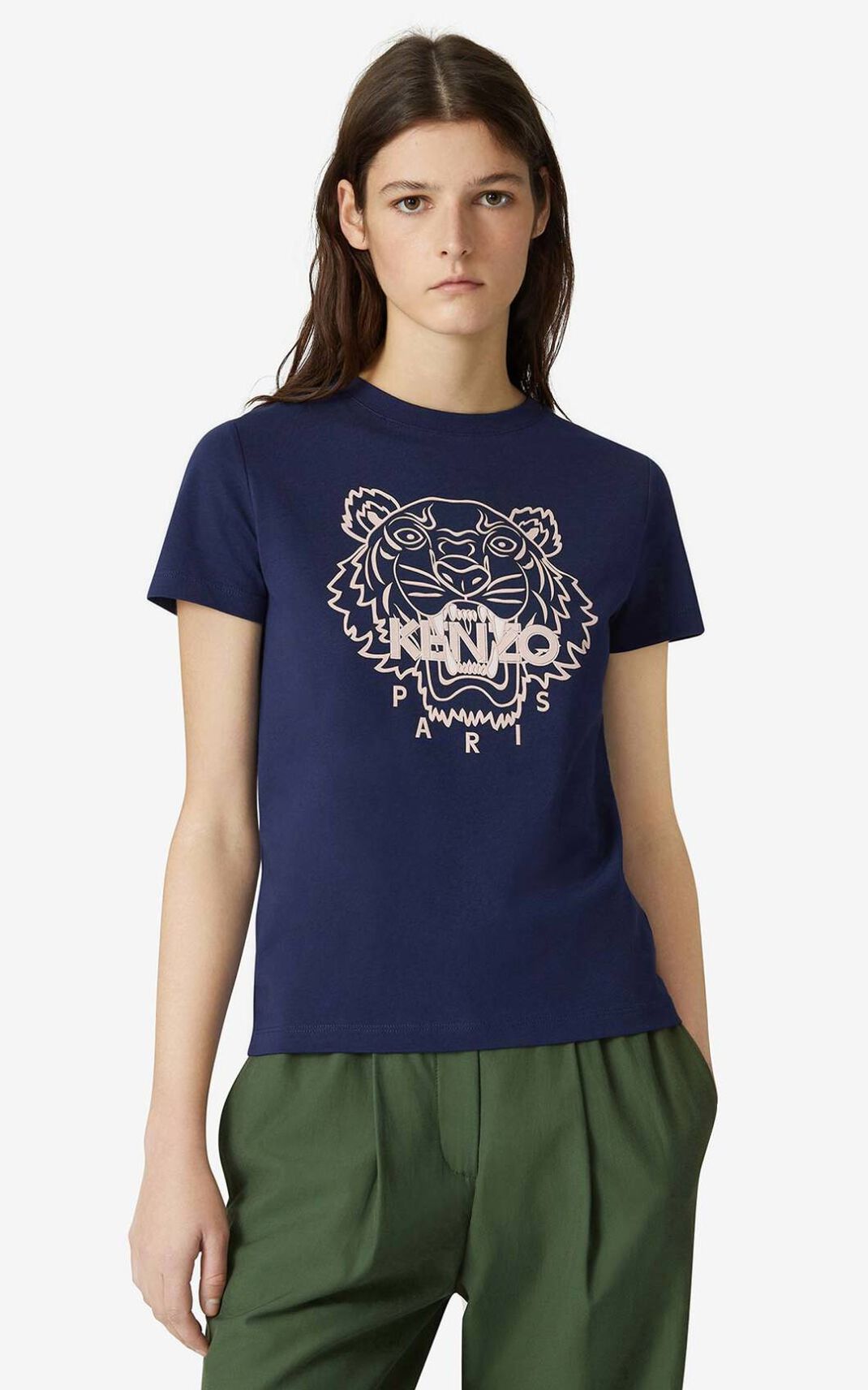 Camiseta Kenzo Tiger Feminino - Azuis | 147XMFVBT